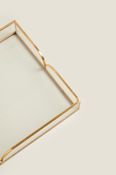 PLATEAU VERRE RECYCLABLE ET MÉTAL - Or de Zara - Image 3