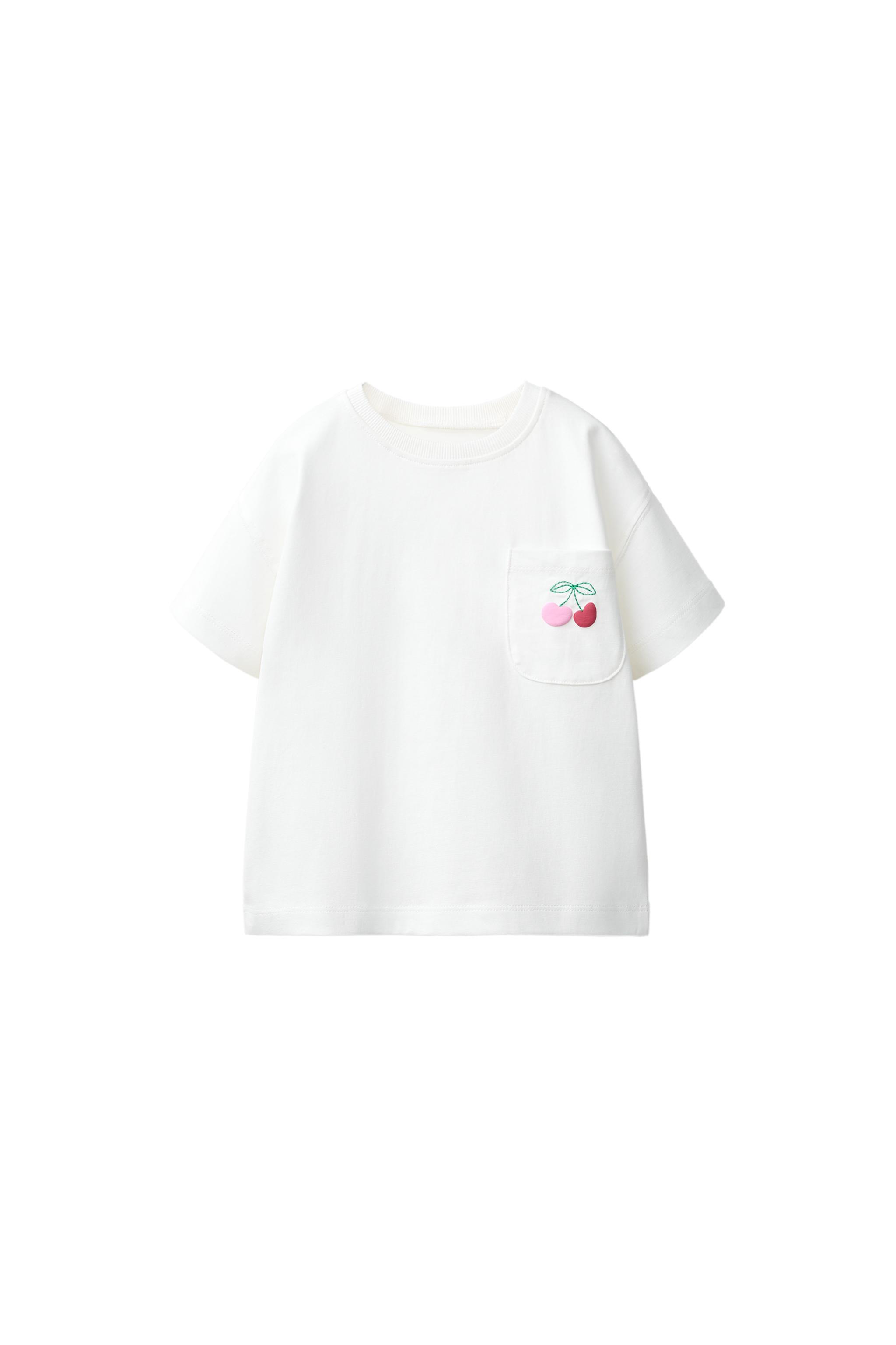 EMBROIDERED POCKET T-SHIRT — White