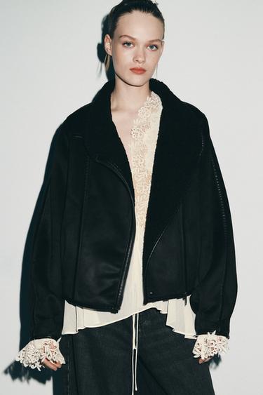 ZW COLLECTION DOUBLE-FACED JACKET - Black by Zara