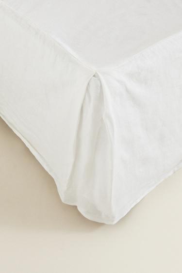 CACHE-SOMMIER LIN LAVÉ - Blanc de Zara - Image 0