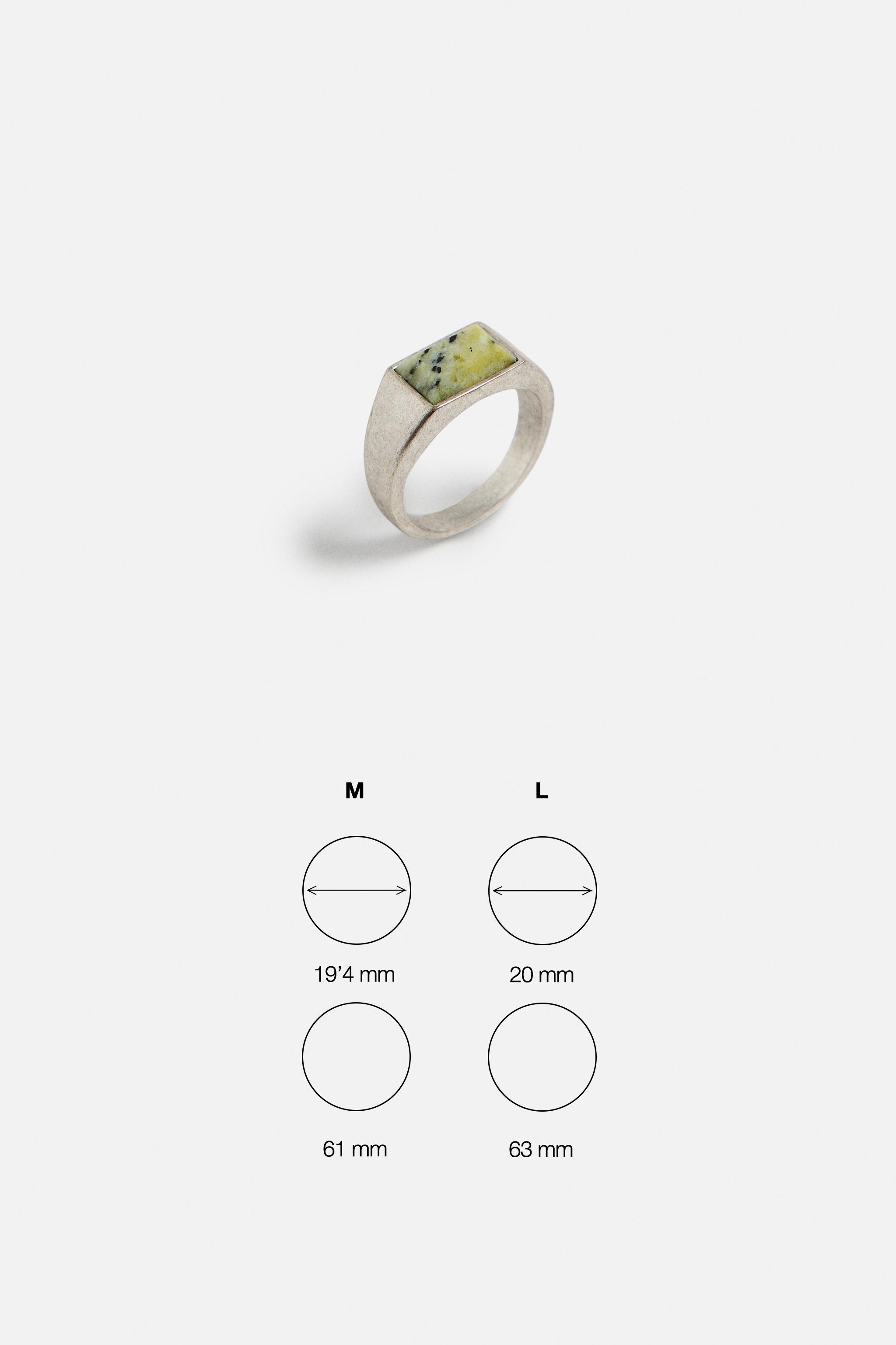 STONE SIGNET RING - Silver | ZARA Canada