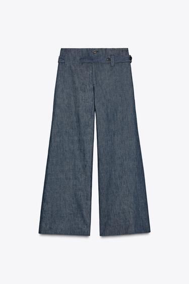 WIDE LEG パンツ ZW COLLECTIONブルーZaraのWIDE LEG パンツ ZW COLLECTION - ブルー 