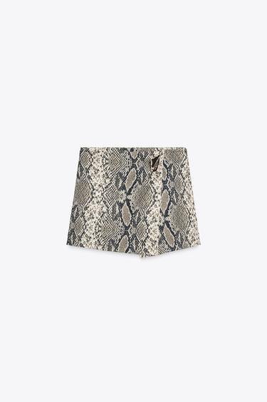 JUPE-PANTALON ASYMÉTRIQUE AVEC APPLIQUE - Serpent de Zara - Image 4