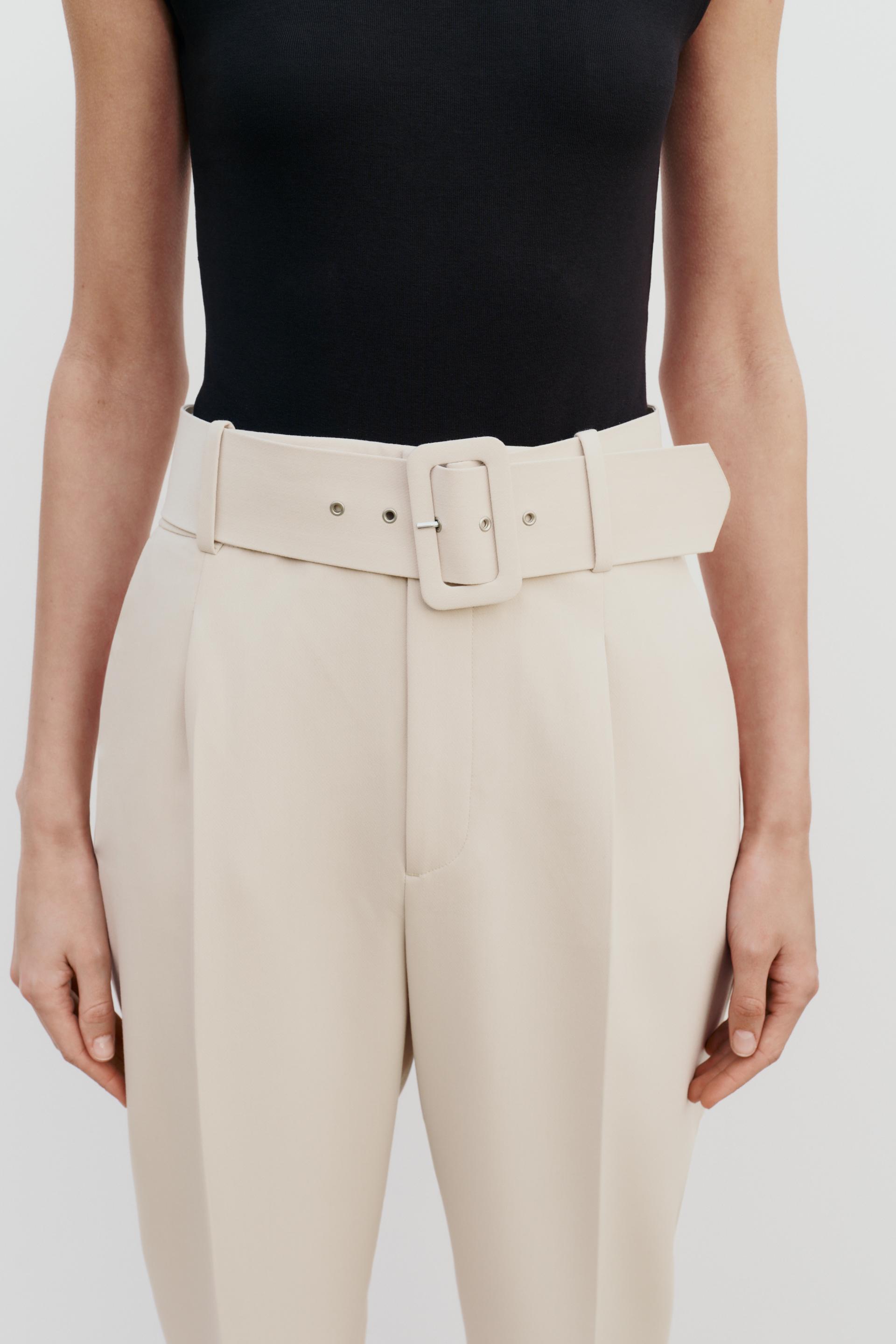 TROUSERS WITH BUCKLED BELT  Zara trousers, High waist outfits
