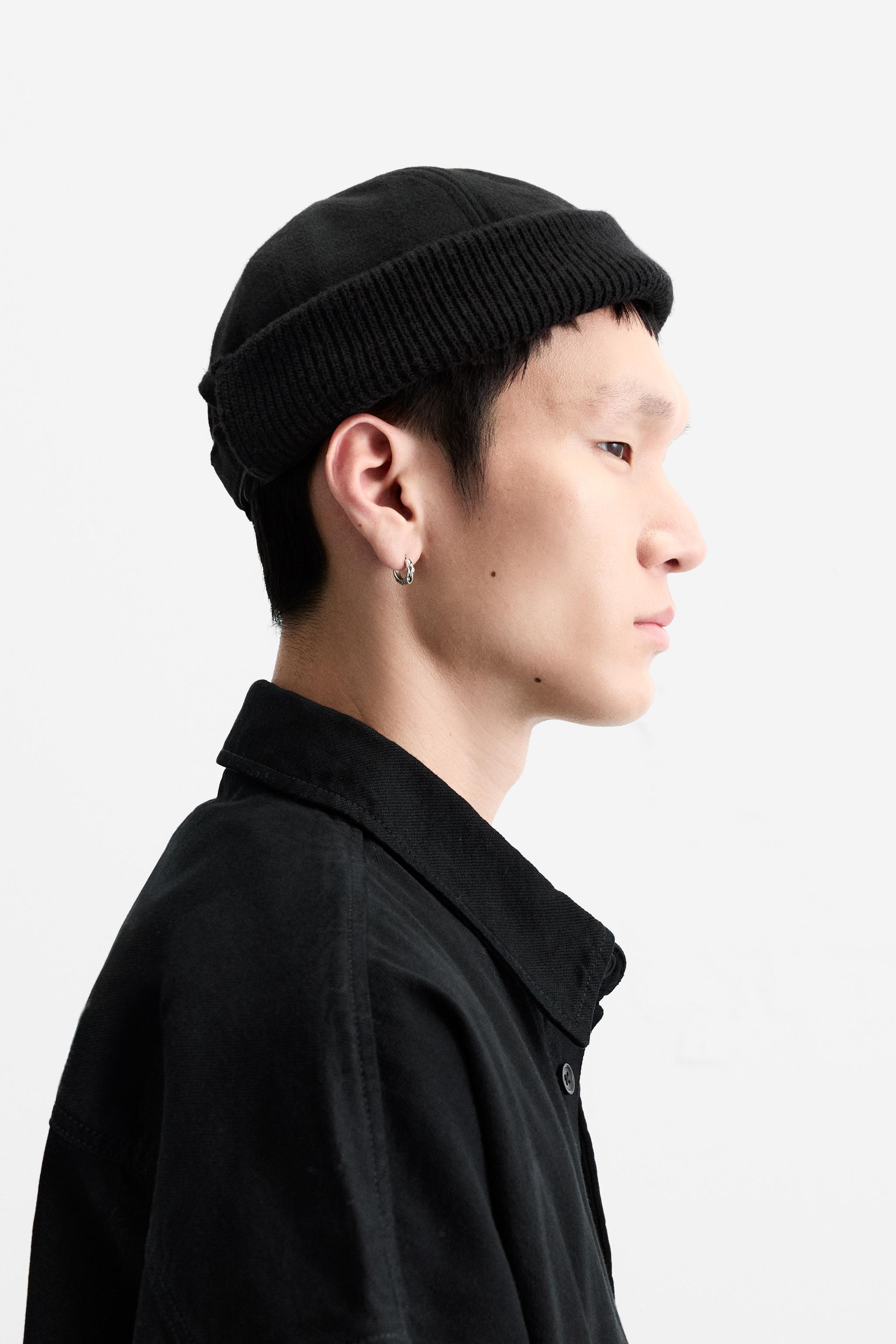 GORRO CURTO COMBINADO - Cinza-toupeira | ZARA Brasil