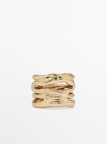 Zara Irregular ring - Golden - Image 0