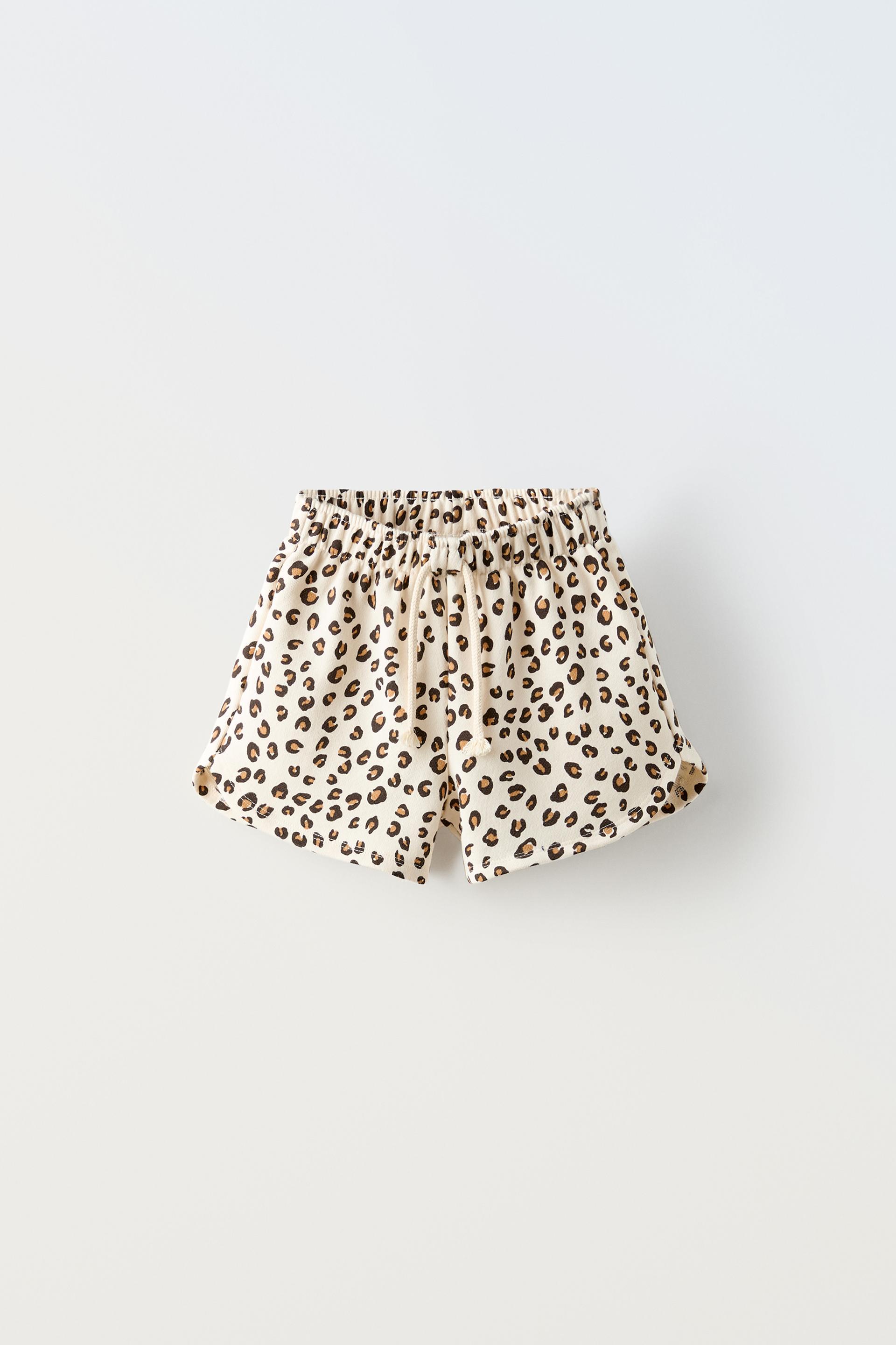 ANIMAL PRINT PLUSH SHORTS