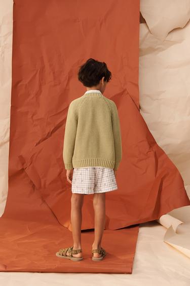 GILET EN MAILLE SURPIQÛRES BRODÉES ÉDITION LIMITÉE - vert délavé de Zara - Image 2