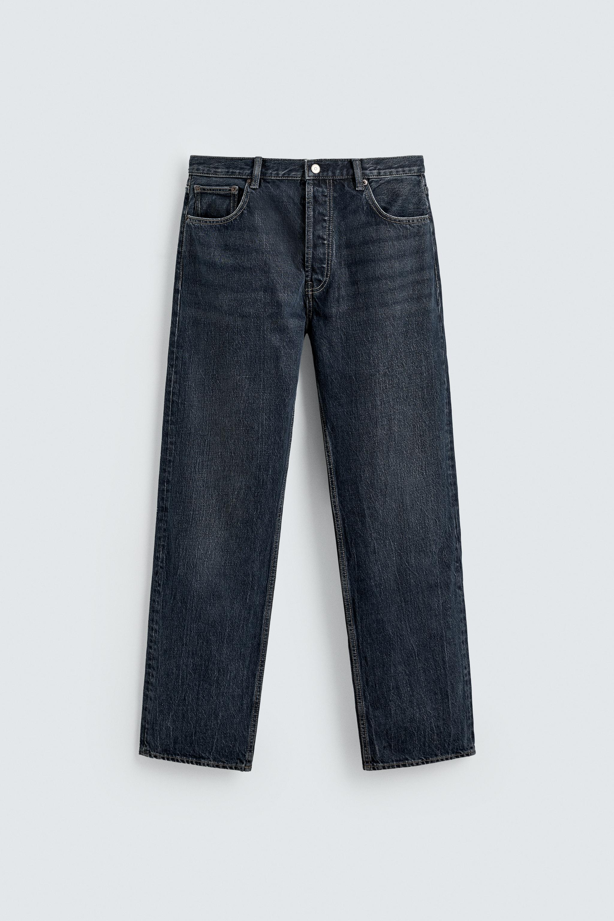 STRAIGHT FIT JEANS Oyster-white ZARA United Kingdom