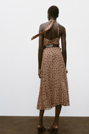 POLKA DOT MIDI DRESS WITH BELT - 930 by Zara - Image 3