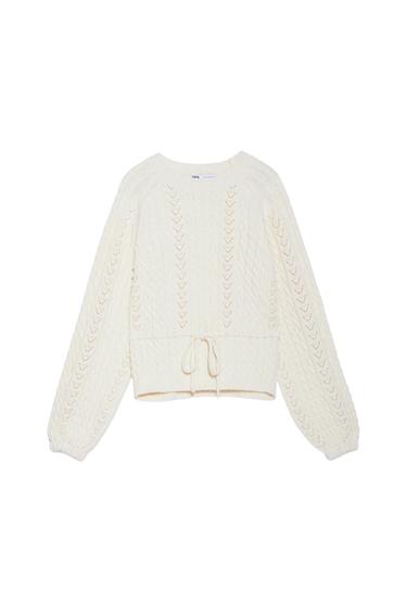 CABLE-KNIT SWEATER
