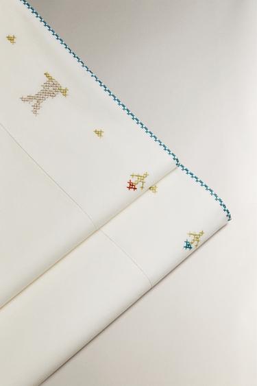 CHILDREN'S RABBIT FLAT SHEET - Multicoloured by Zara - Image 3