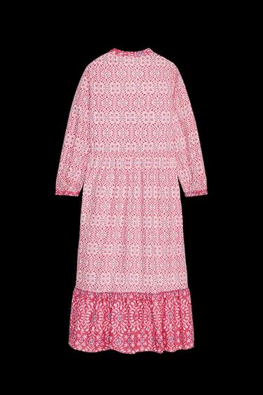 GEMUSTERTES MIDI-KLEID - Bunt von Zara