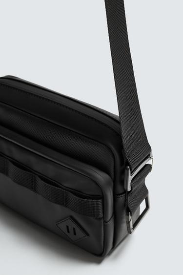 RUBBERISED CROSSBODY BAG - Black by Zara - Image 4