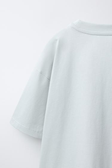 JOGGING SLOGAN T-SHIRT - Mint by Zara - Image 3