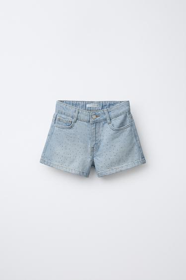 BERMUDA DENIM BRILLOS - Azul claro de Zara - Imagen 0