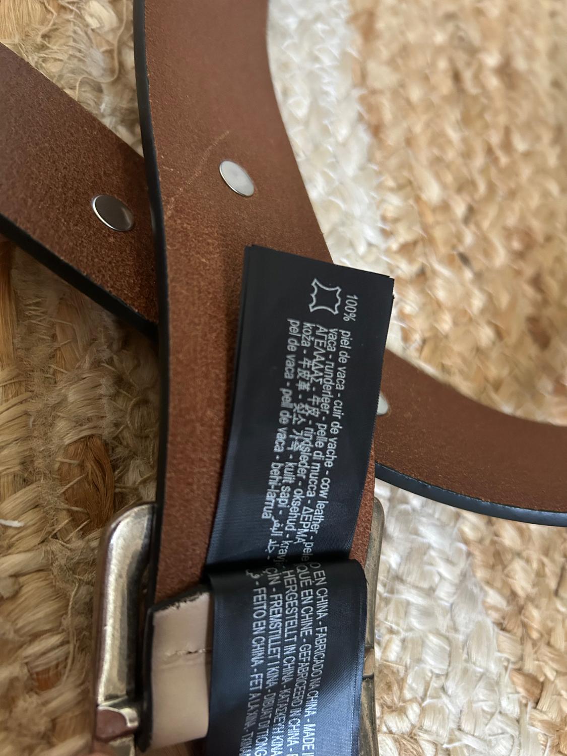 DISTRESSED EFFECT LEATHER BELT - Image 5