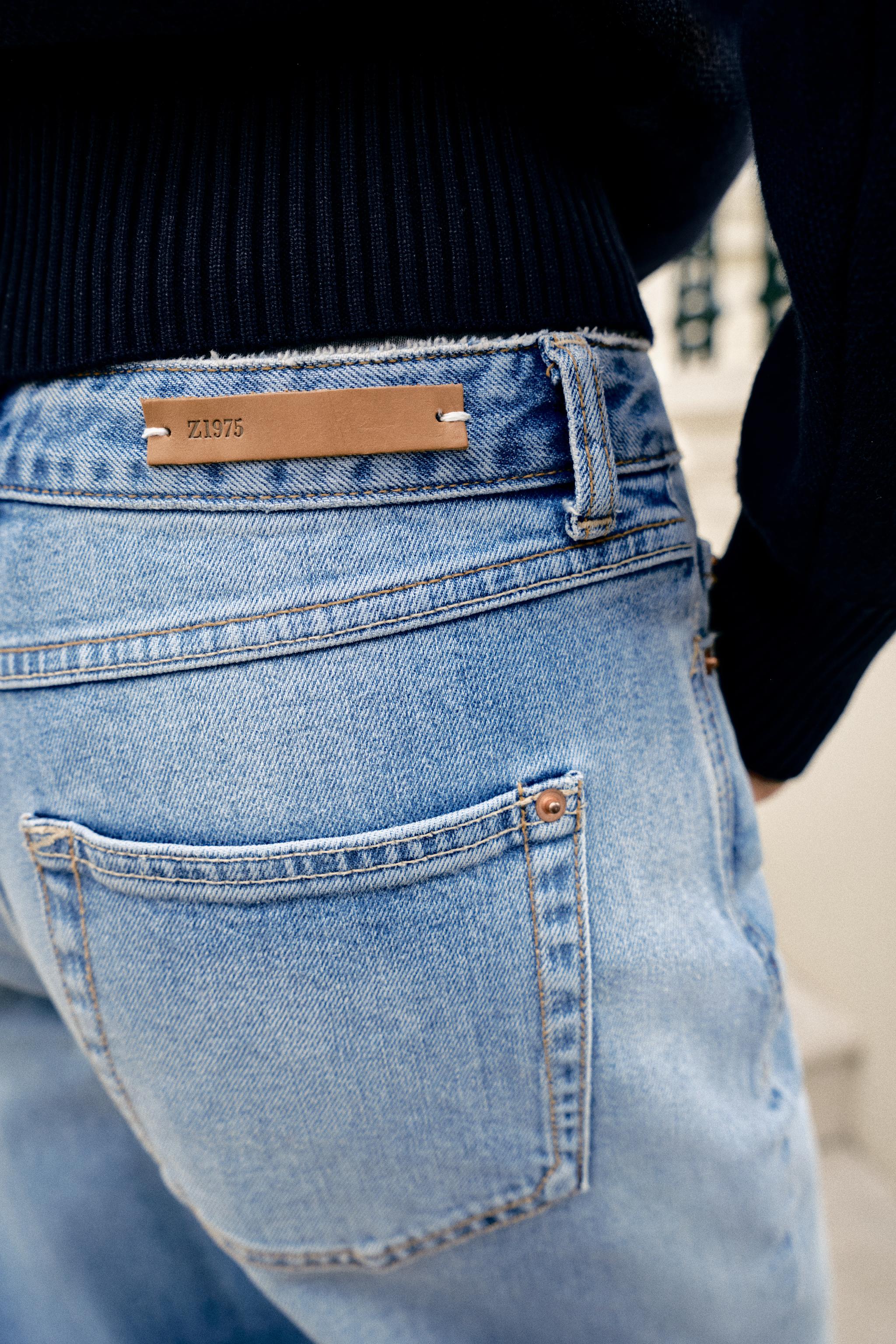 Zara Z1975 RELAXED FIT KATLAMALI PAÇALI ORTA BEL JEAN görsel 6
