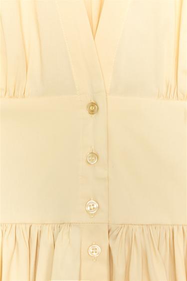 VESTIDO MINI POPELÍN - Mantequilla de Zara