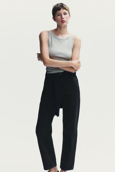 TRF MOM HIGH-WAIST JEANS - Black by Zara - Image 2