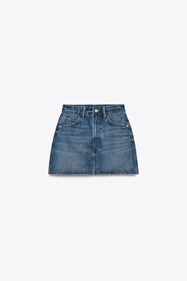 DENIM TRF MINI SKIRT - Blue by Zara