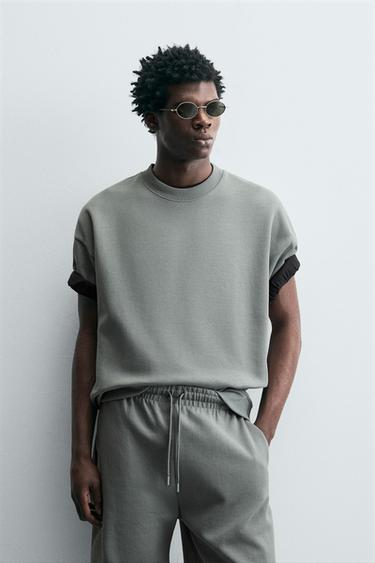 SUDADERA INTERLOCK TÉCNICA - Océano de Zara