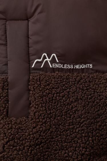 MANTEAU EFFET MOUTON BIMATIÈRE - Chocolat de Zara - Image 6