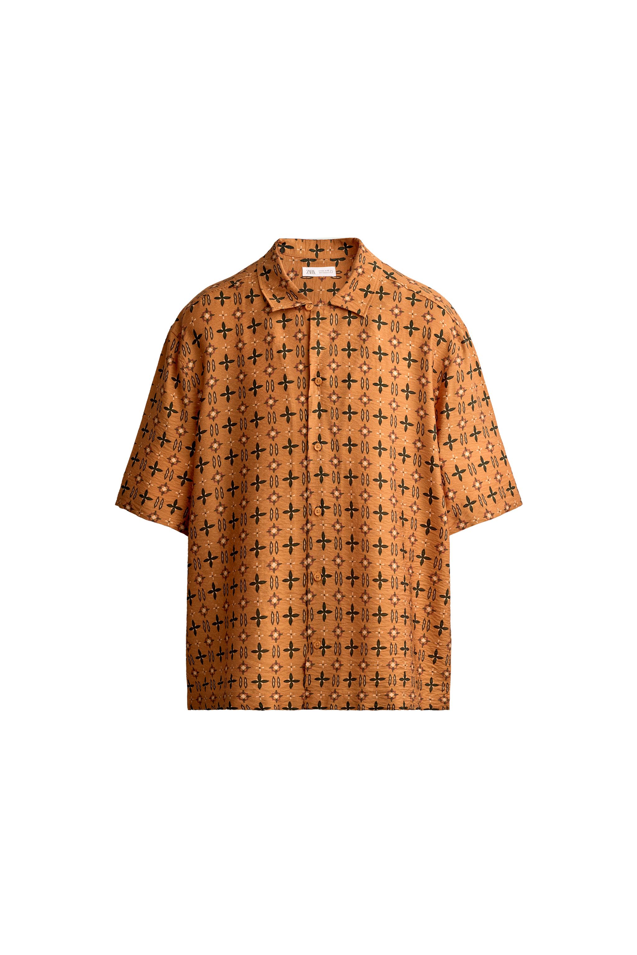 CAMISA FLUIDA ESTAMPADO GEOMÉTRICO