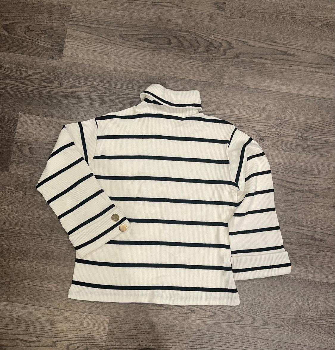 BUTTONED STRIPED SWEATER - Image 3