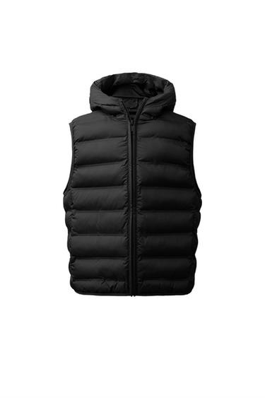WATER REPELLENT ӨТЕ ЖЕҢІЛ КАПЮШОНДЫ ЖЕЛЕТКЕ - Қара Zara компаниясынан