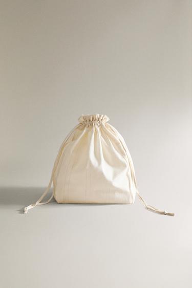 LINEN AND COTTON LAUNDRY BAG - Light beige by Zara - Image 0