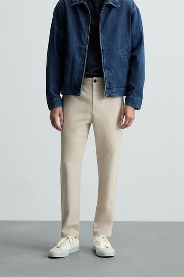 CALÇA COM TEXTURA COMFORT - Bege da Zara