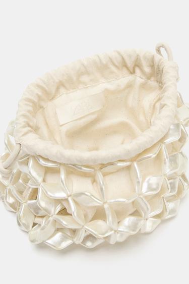 PEARLESCENT BUCKET BAG - Pearl grey by Zara - Image 5