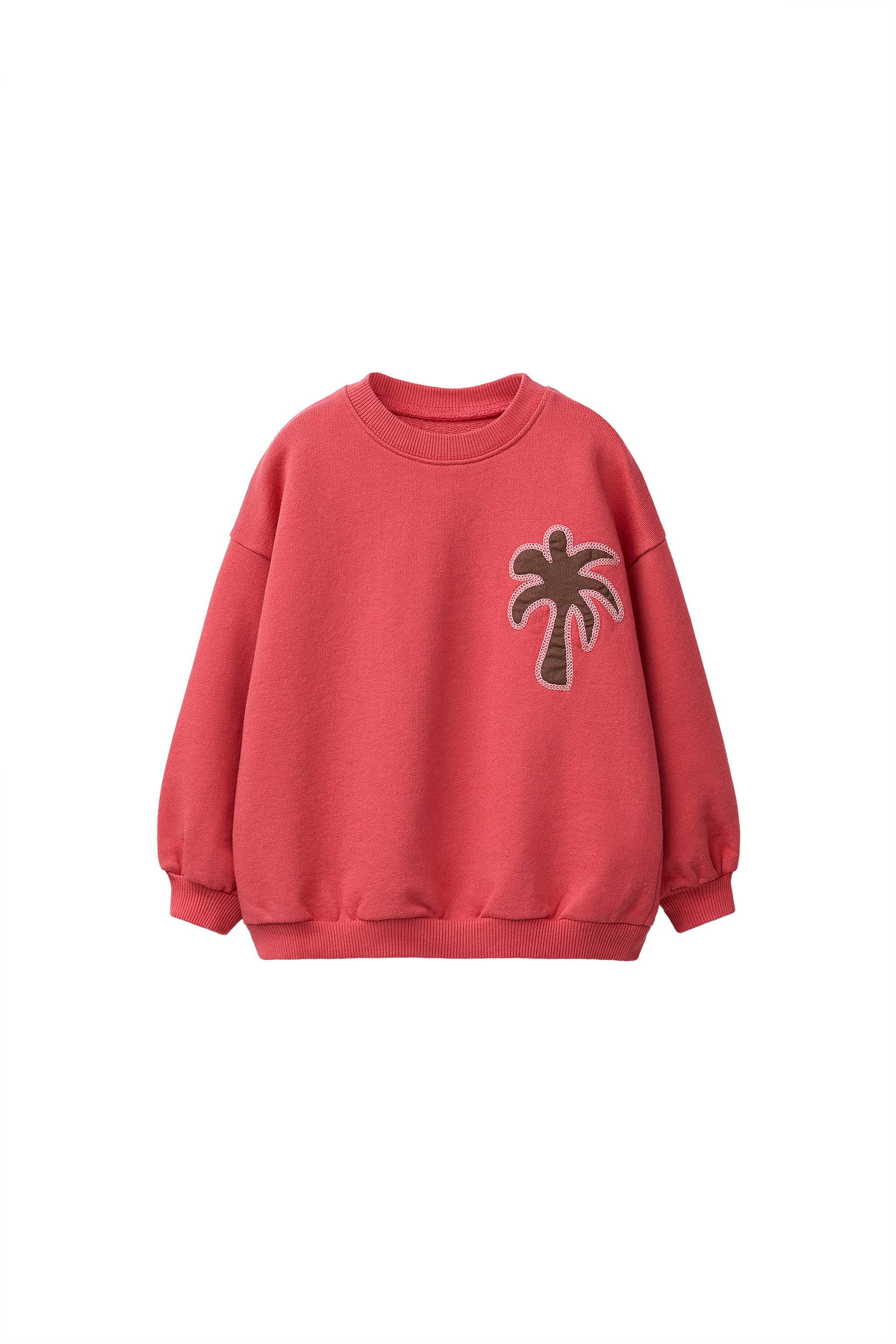 PALM TREE PRINT SWEATSHIRT - Fuchsia | ZARA United States