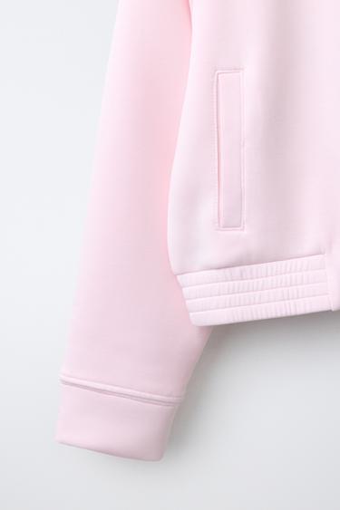 ZIP-UP SWEATSHIRT WITH MODAL - Pastel pink by Zara - Image 3