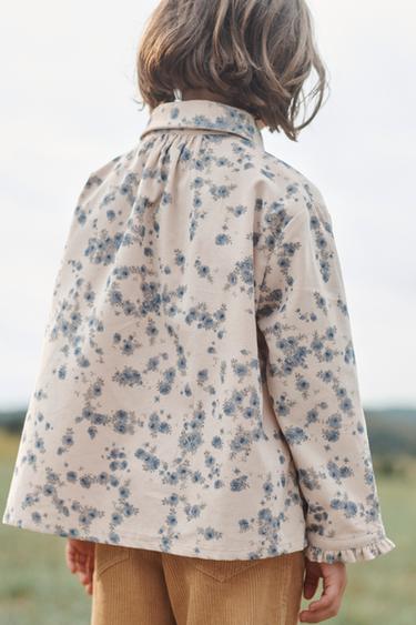 CHEMISE EN VELOURS CÔTELÉ FIN À IMPRIMÉ FLEURI ÉDITION LIMITÉE - Imprimée de Zara - Image 2