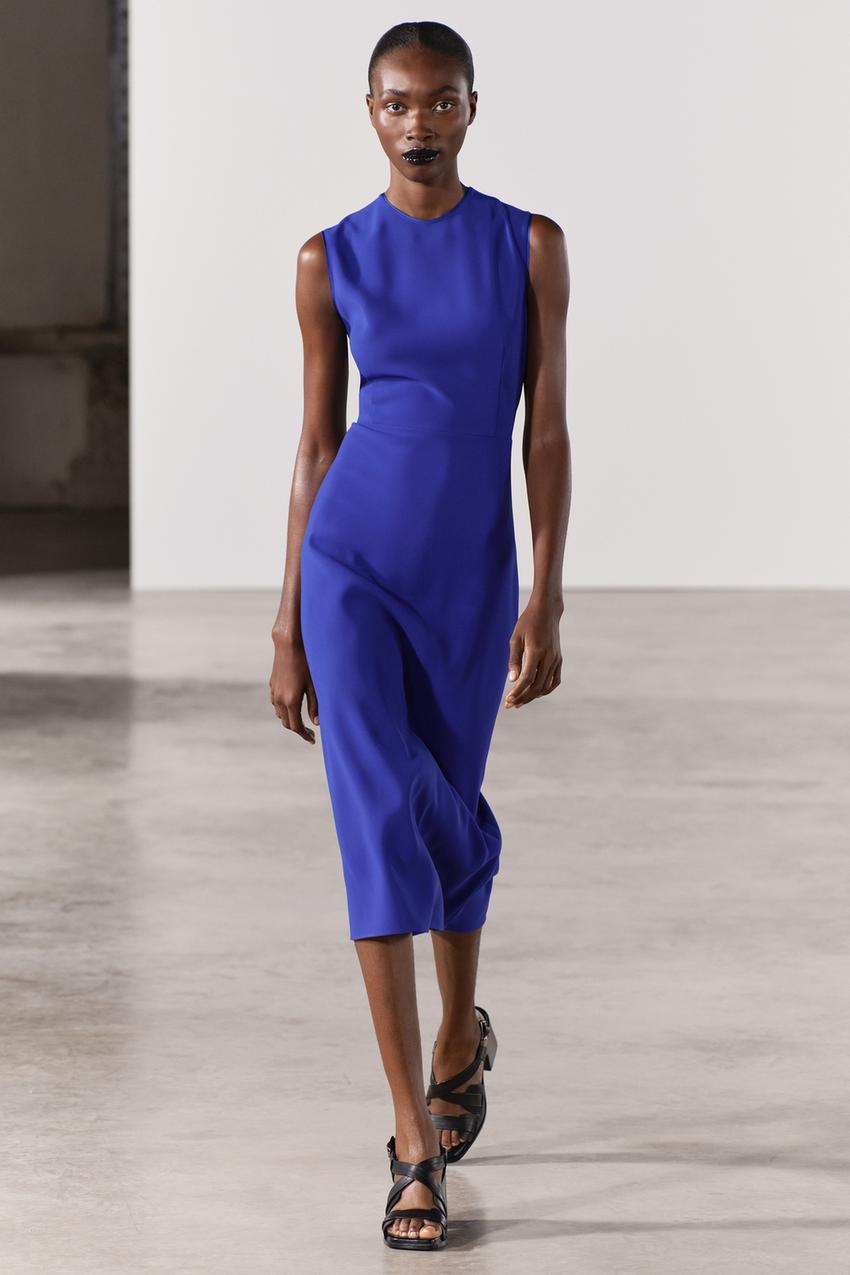 MIDI DRESS ZW COLLECTION - Electric blue