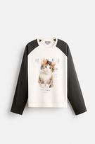 COLOR BLOCK CAT SHIRT