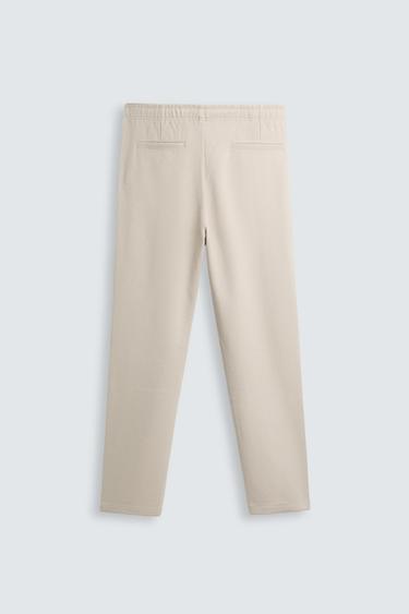 PANTALON AVEC TAILLE STYLE JOGGING CONFORT - Beige de Zara - Image 5