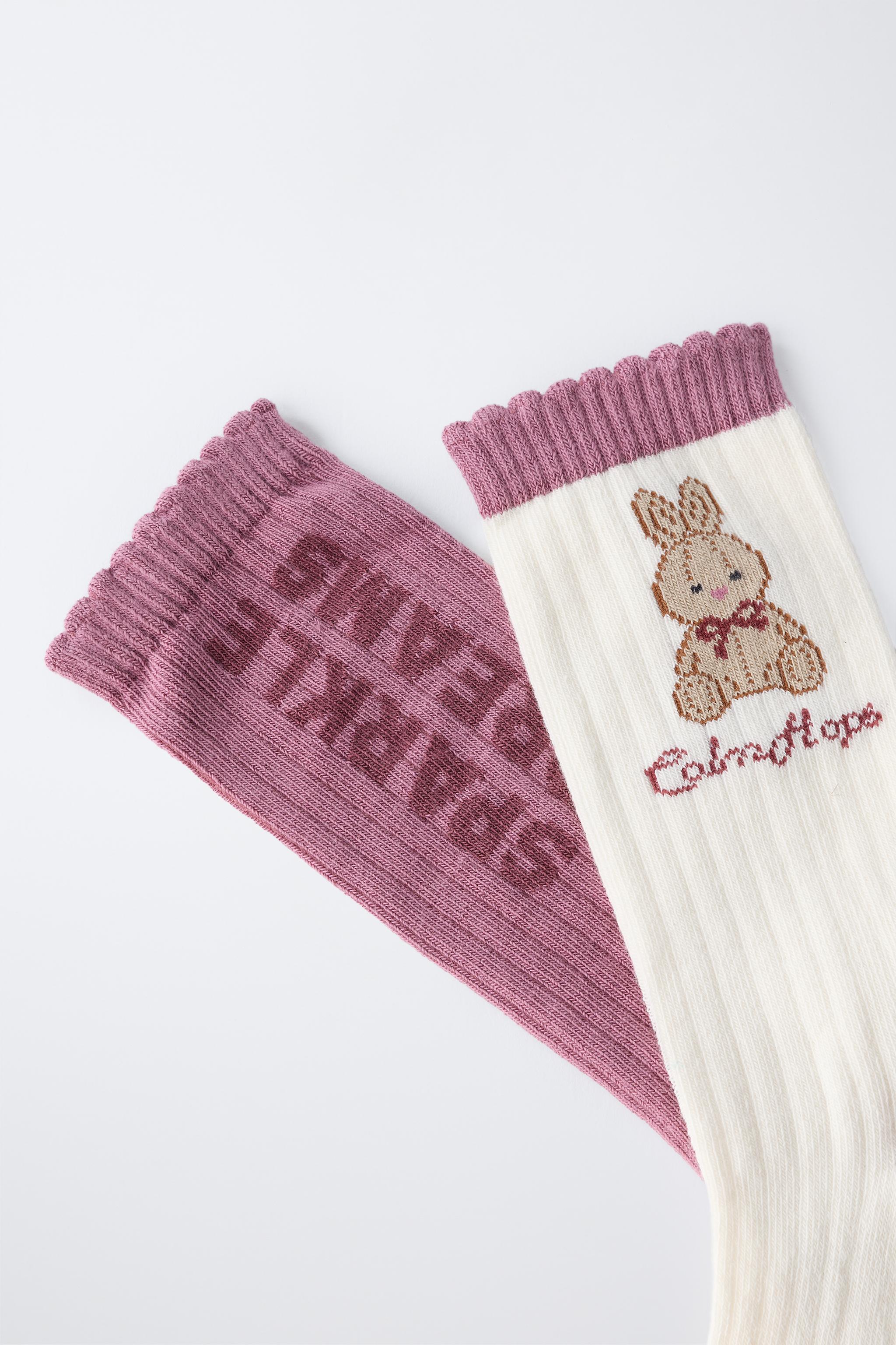 TWO-PACK OF BUNNY LONG SOCKS