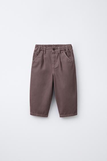 SOFT TOUCH BAGGY TROUSERS - Brown by Zara