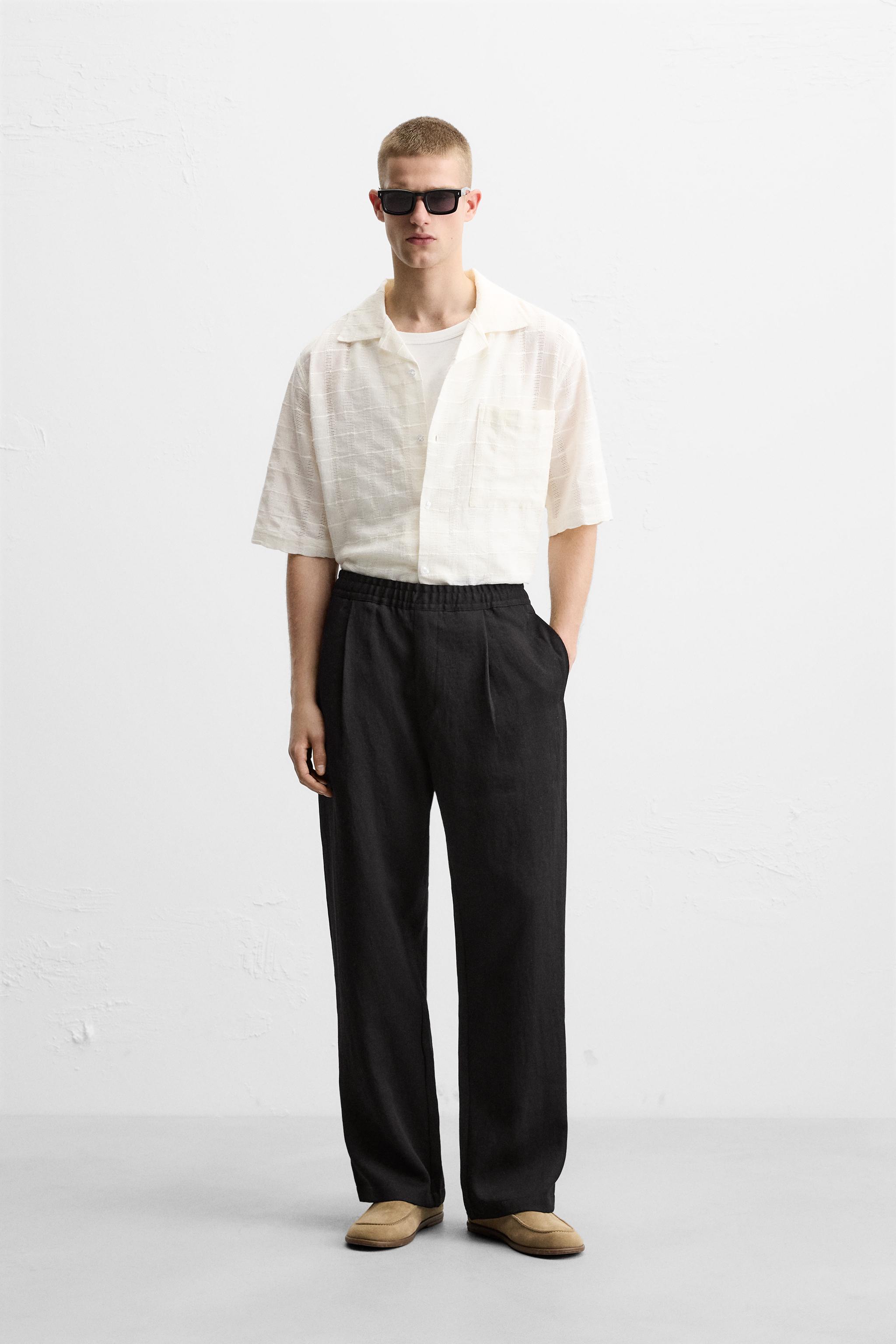 ZARA - ZARA MAN プリーツオーバースカート付 ワイドパンツ 新品