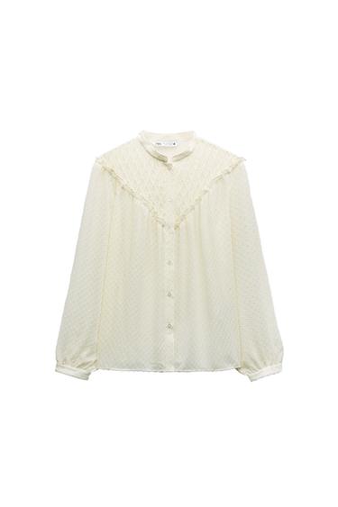PLUMETIS BLOUSE WITH METALLIC THREAD