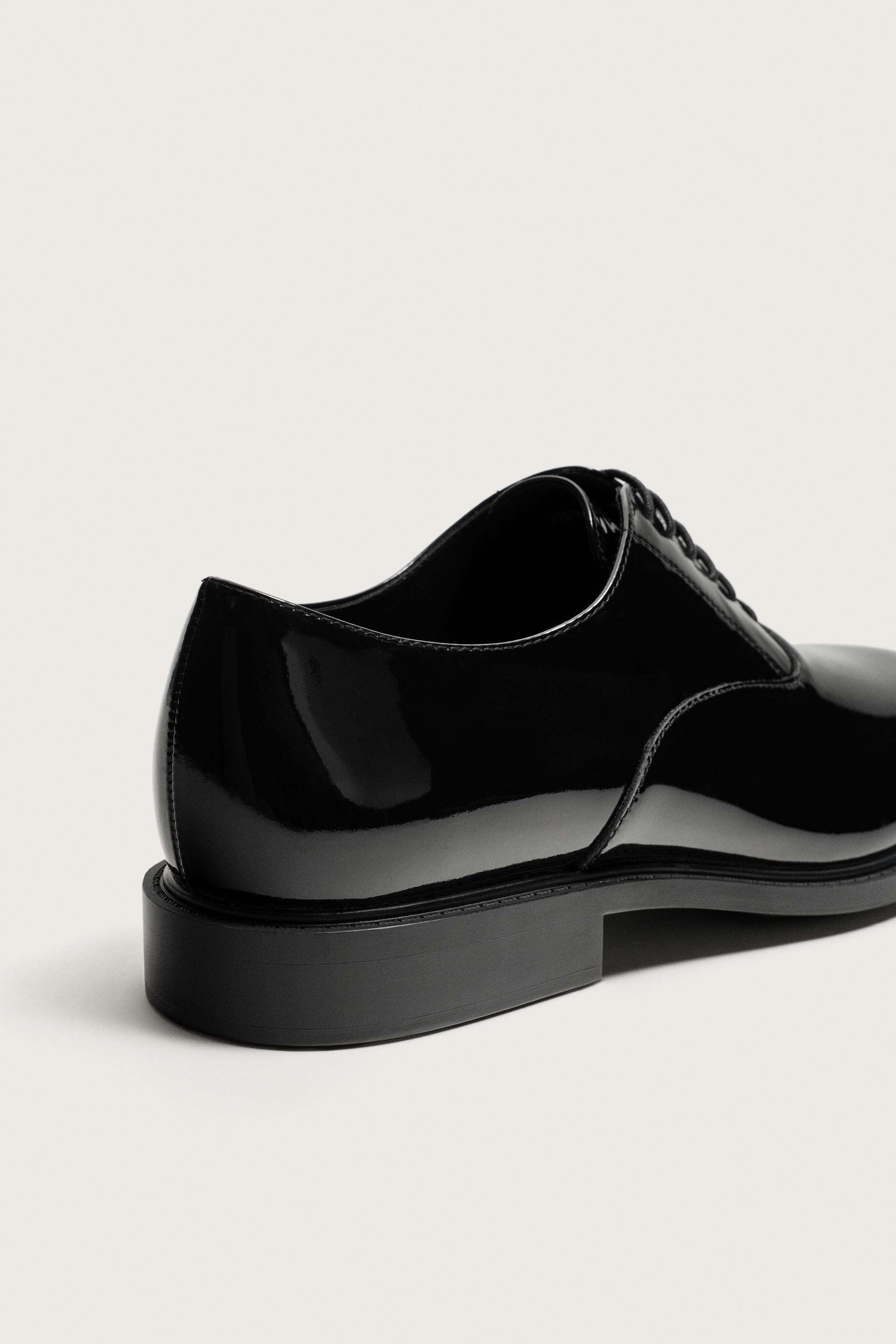 Обувь Zara PATENT LEATHER EFFECT DRESS SHOES — фото 6