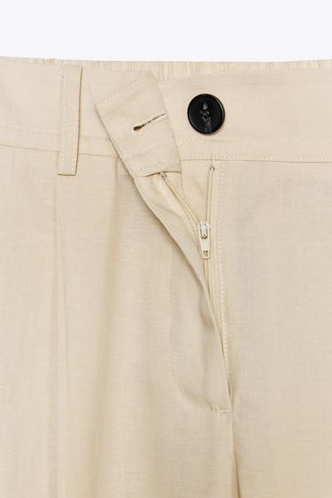DARTED TROUSERS WITH ELASTIC WAIST - Sand by Zara - Image 6