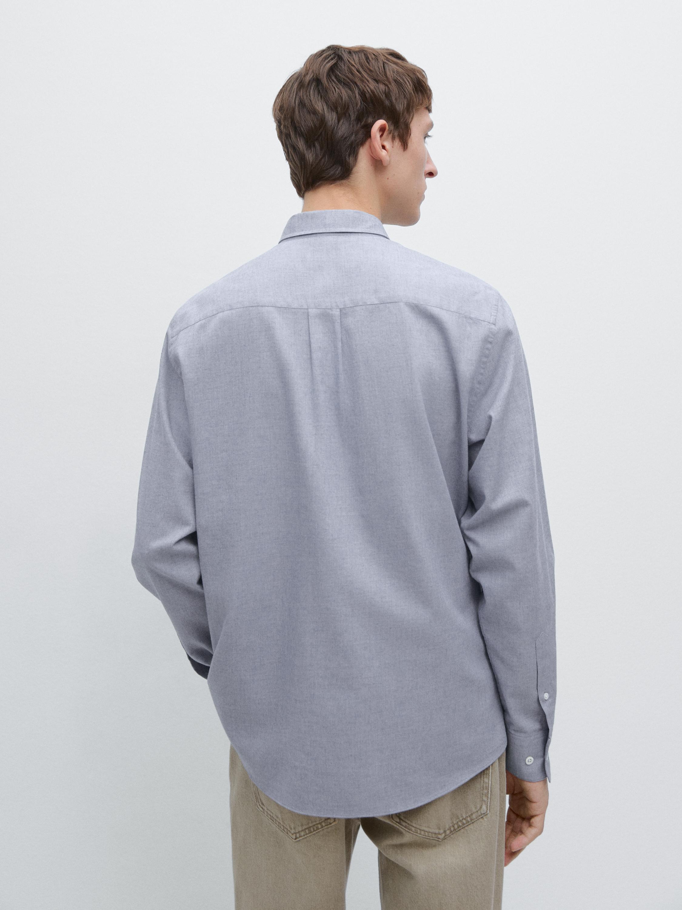 Chemise regular fit en coton chiné