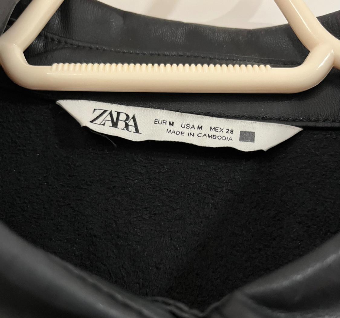 FAUX LEATHER OVERSHIRT WITH GOLDEN BUTTONS - Image 3