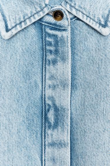 ZW COLLECTION DENIM BLOUSE - Light blue by Zara - Image 8