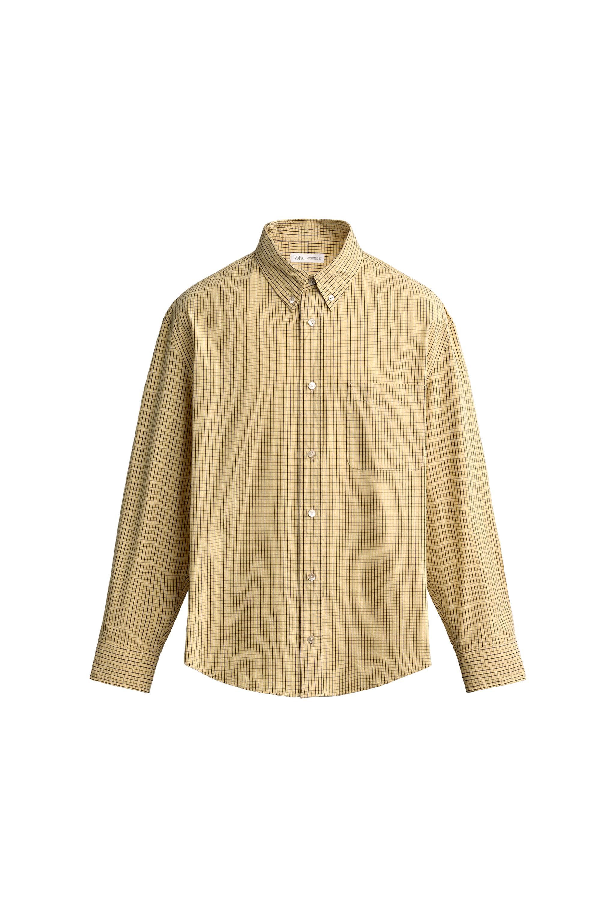CAMISA RELAXED FIT ALGODÓN CUADROS