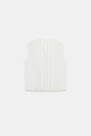 BLOUSE ROMANTIQUE BRODÉE ZW COLLECTION - Blanc de Zara - Image 5